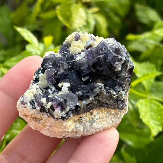 Purple Fluorite, Schorl & Muscovite Specimen