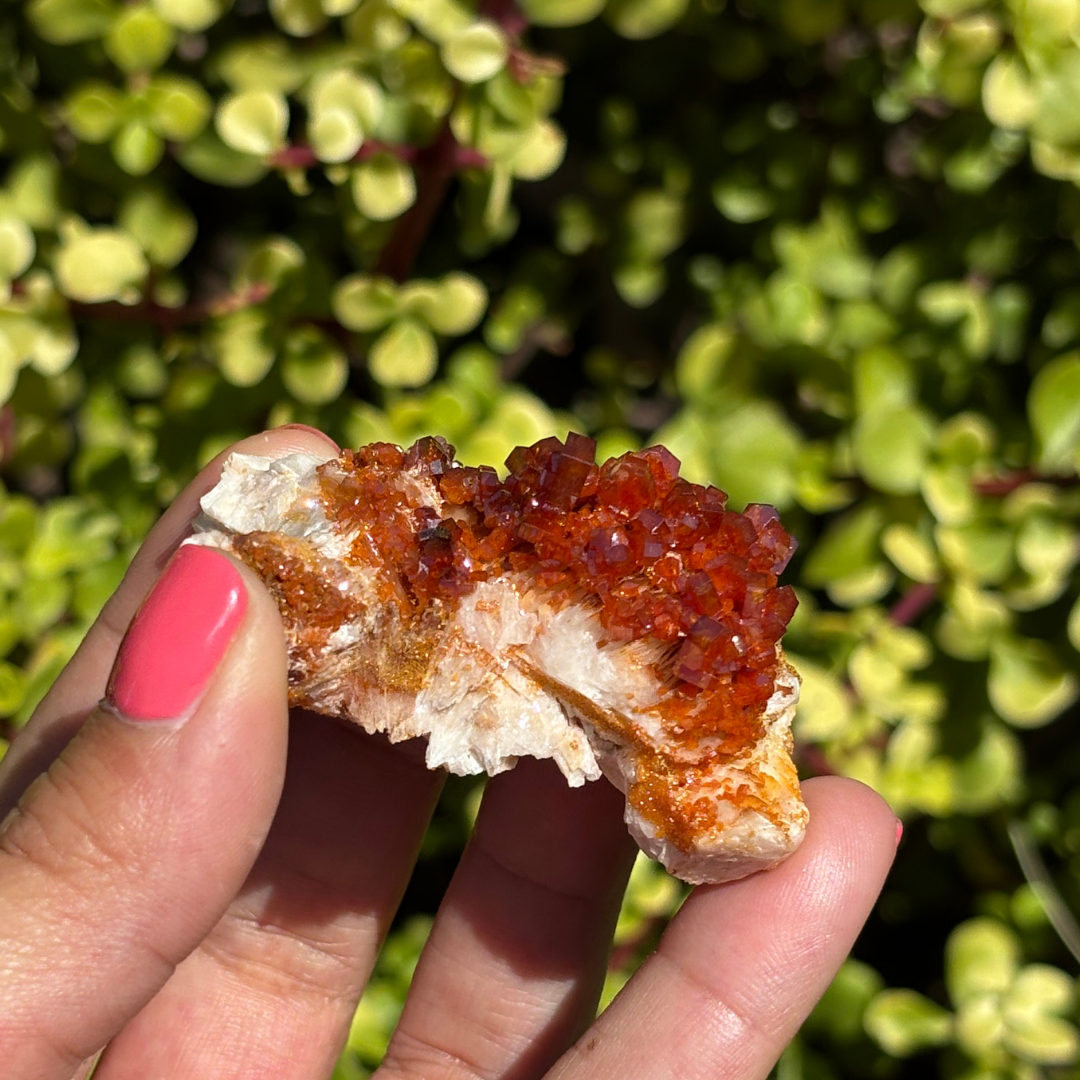 Vanadinite on Baryte Specimen - AA Grade