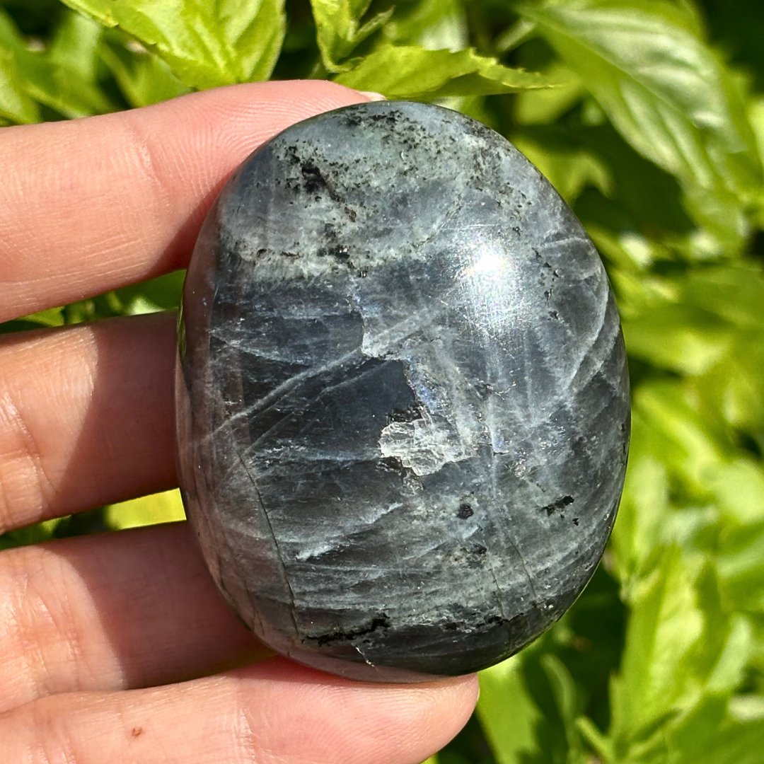 Labradorite Purple Blue Palm Stone