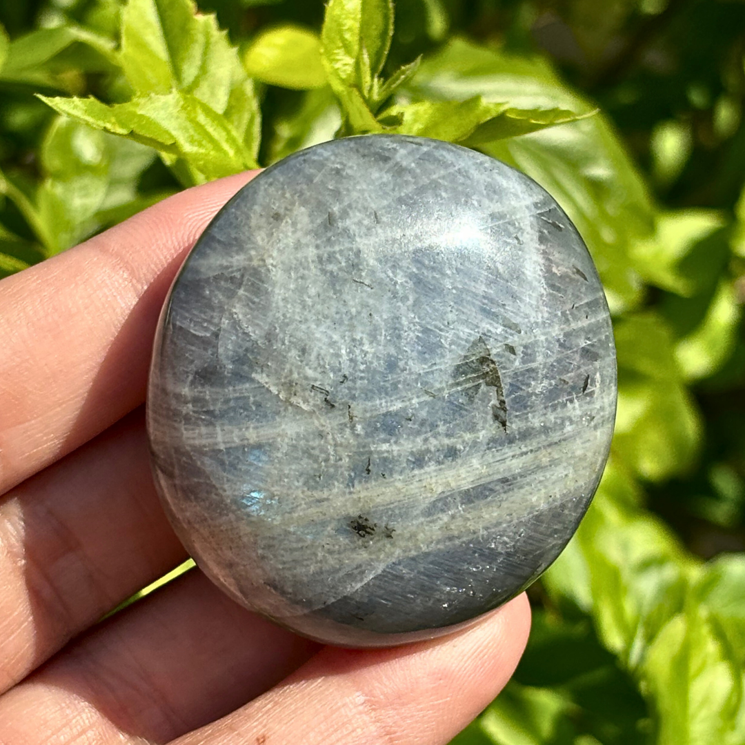 Labradorite Purple Pink Palm Stone