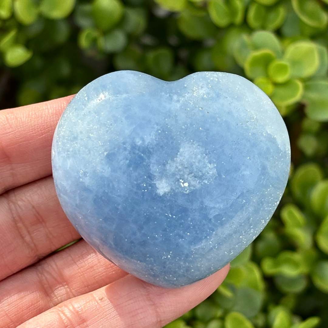 Blue Calcite Polished Heart