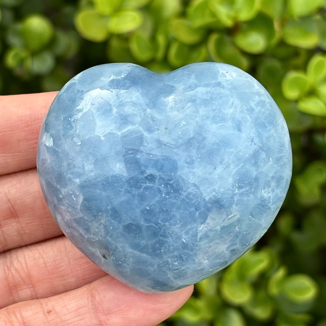 Blue Calcite Polished Heart