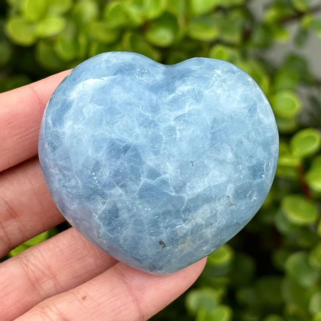 Blue Calcite Polished Heart