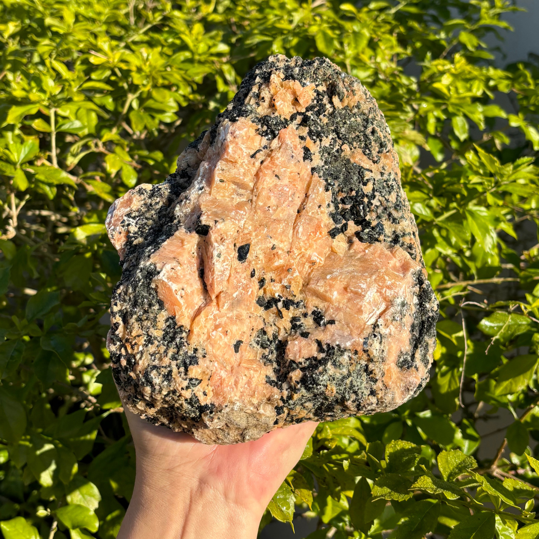 Orange Calcite with Phlogopite Mica Specimen