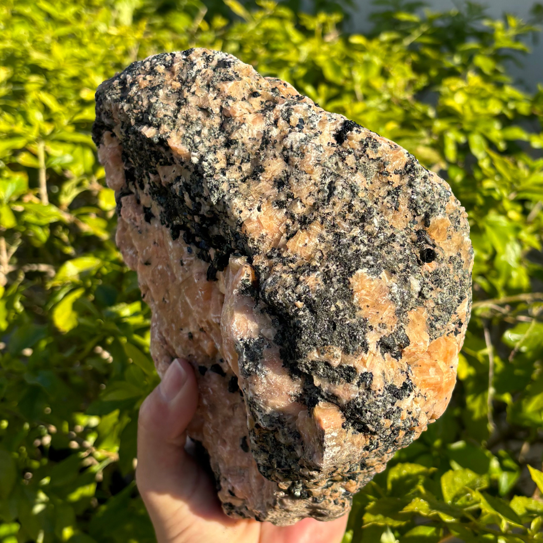 Orange Calcite with Phlogopite Mica Specimen