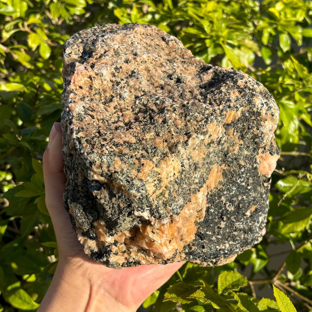 Orange Calcite with Phlogopite Mica Specimen