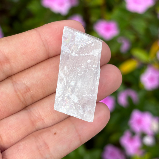 White Calcite Natural Rhombohedral Specimen