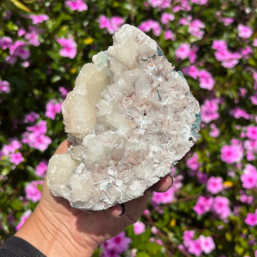 Apophyllite Cluster with Stilbite