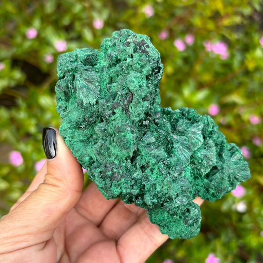 Natural Fibrous Velvet Malachite Specimen - Large