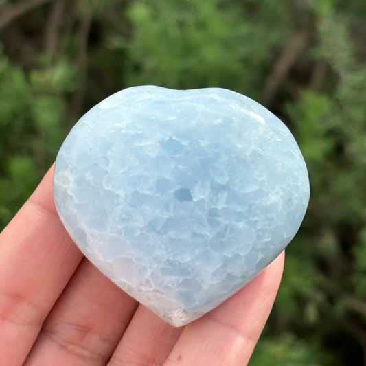 Blue Calcite Polished Heart