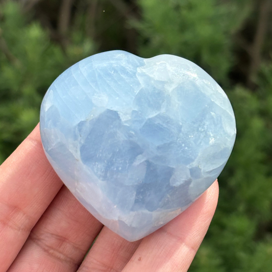 Blue Calcite Polished Heart