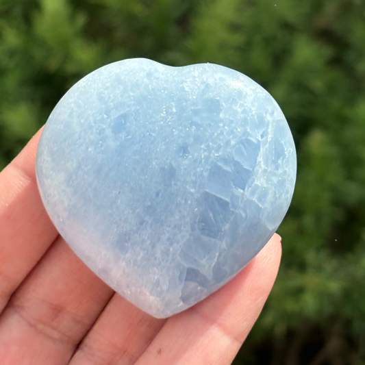 Blue Calcite Polished Heart