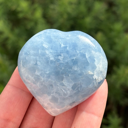 Blue Calcite Polished Heart