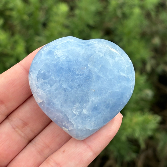 Blue Calcite Polished Heart